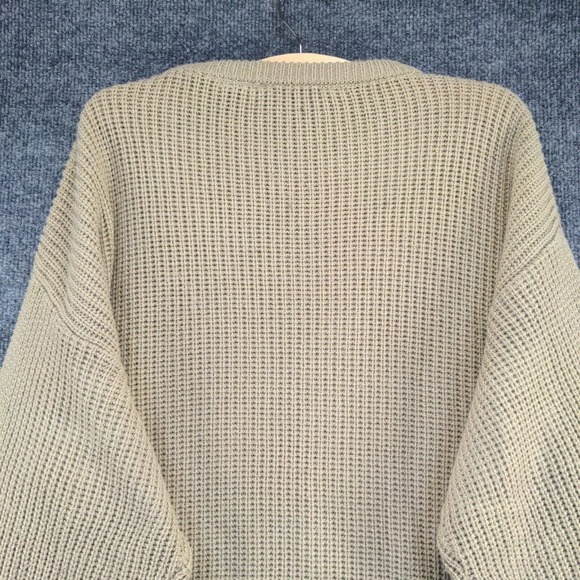 Improvise Men's Pullover Knit Sweater Tan Large Solid Long Sleeve Crew Neck - Picture 6 of 12
